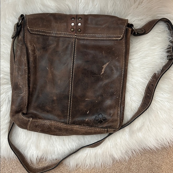 Patricia Nash brown leather crossbody satchel purse - Picture 5 of 5